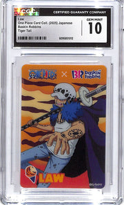 One Piece Card Collection Japanese Baskin Robins Law Tiger Tails CGC 10