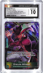 One Piece Promotional Cards Illustration Box Vol 4 ST12 Dracula Mihawk 003 CGC 10