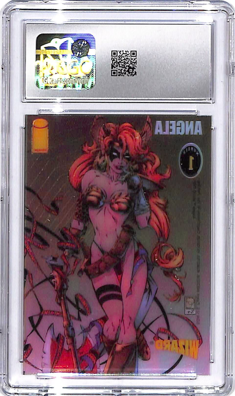 1996 Wizard Magazine Promos Angela Clear Chrome #1 CGC 9.5
