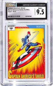 1991 Impel Marvel Universe Series Captain America's Shield #127 CGC 9.5