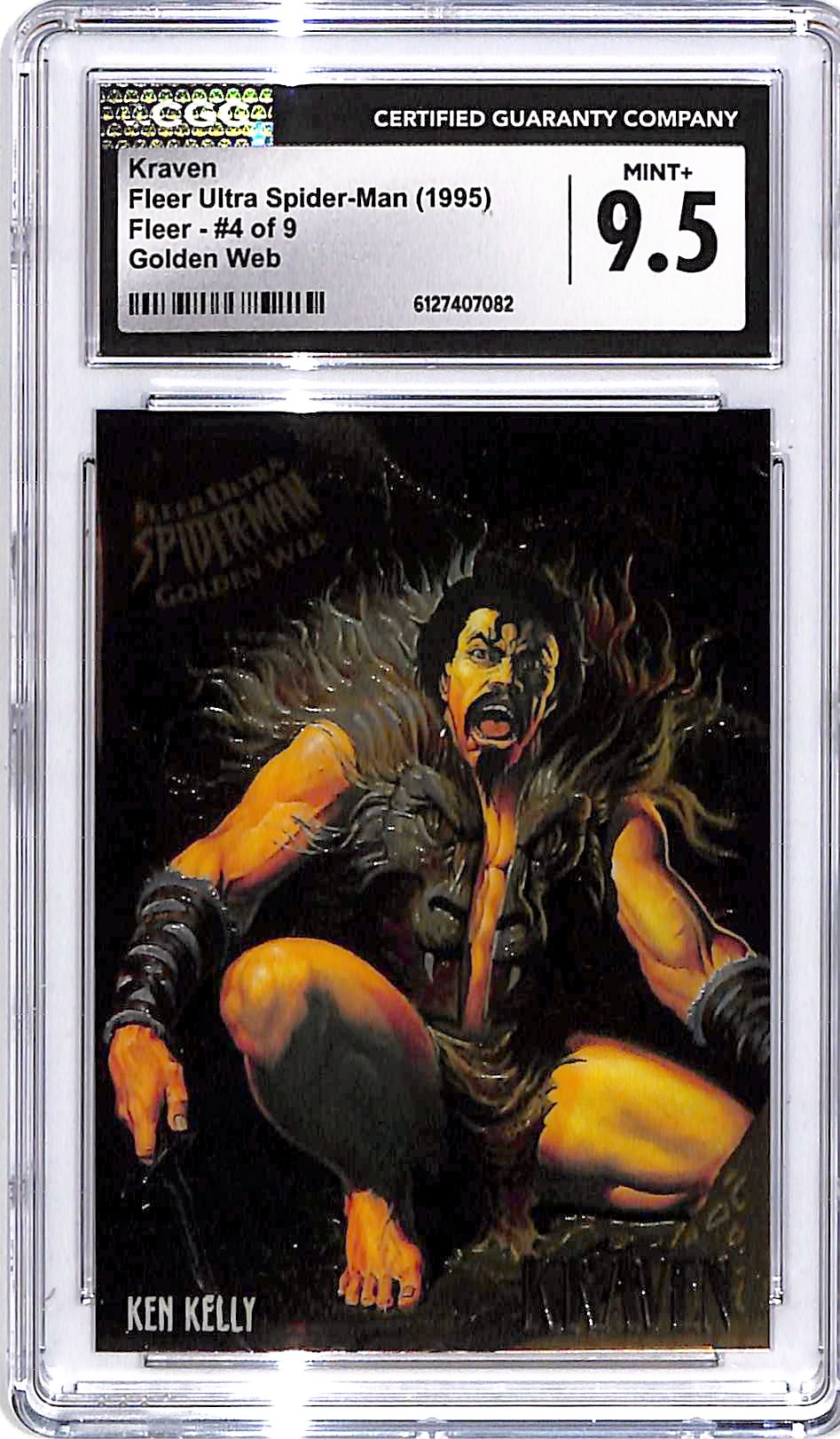 1995 Fleer Ultra Spider Man Kraven Golden Web #4 CGC 9.5