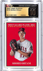 2022 Topps Archives Shohei Ohtani #316 CGC 10 Pristine Angels
