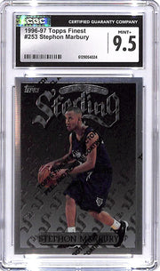 1996-97 Topps Finest Stephon Marbury Rookie RC Sterling #253 CGC 9.5