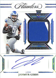 2023 Panini Flawless Jahmyr Gibbs Auto Autograph Rookie RC Patch Jersey RPA /20 Lions