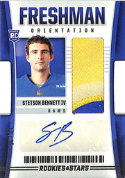2023 Rookies and Stars Stetson Bennett Auto Autograph Rookie RC Patch Jersey /25 Rams