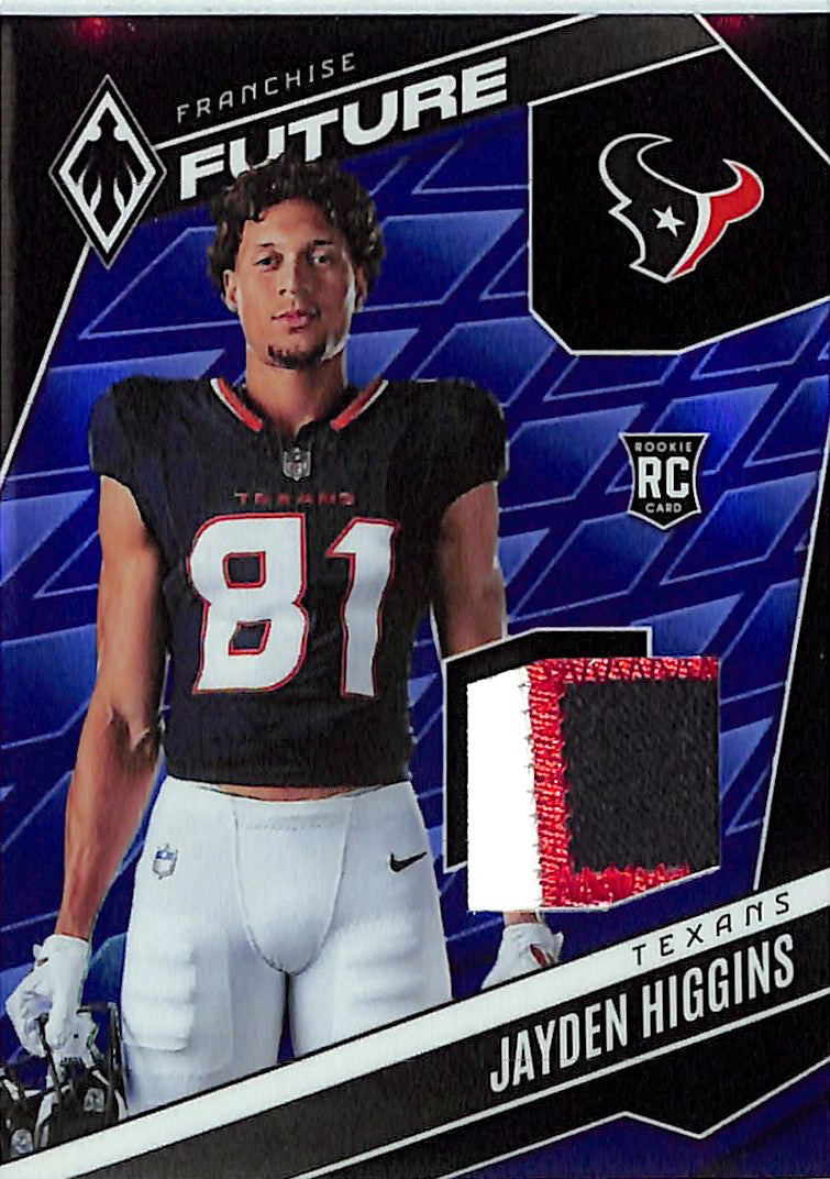 2025 Phoenix Jayen Higgins Patch Jersey Rookie RC Purple /199 Texans