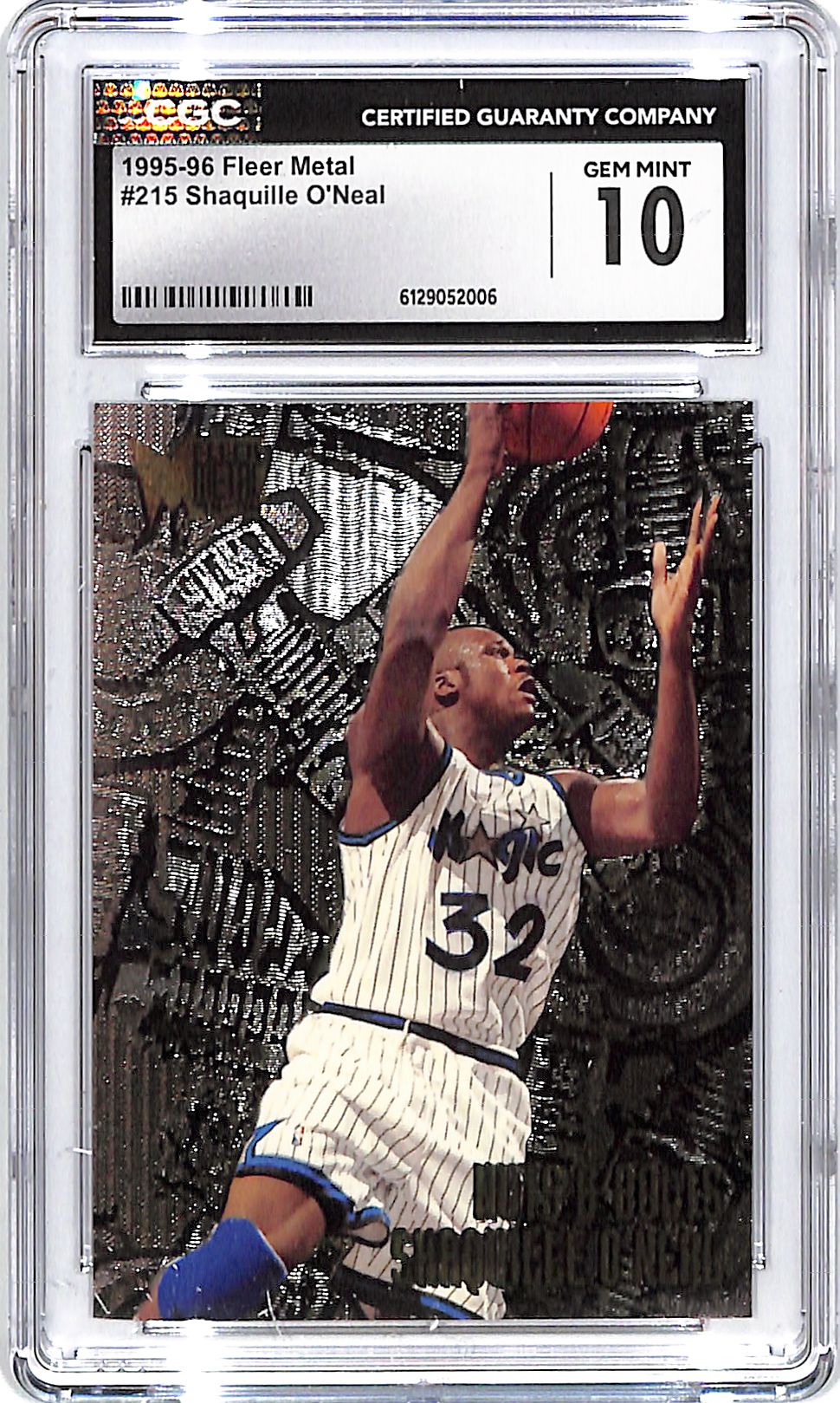 1995-96 Fleer Metal Shaquille O'Neal #215 CGC 10 Magic