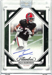 2023 Flawless Bijan Robinson Auto Autograph Rookie RC Emerald Green /5 Falcons