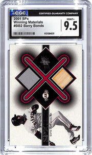 2001 SPx Barry Bonds Winning Materials Jersey Patch #BB2 CGC 9.5 Giants