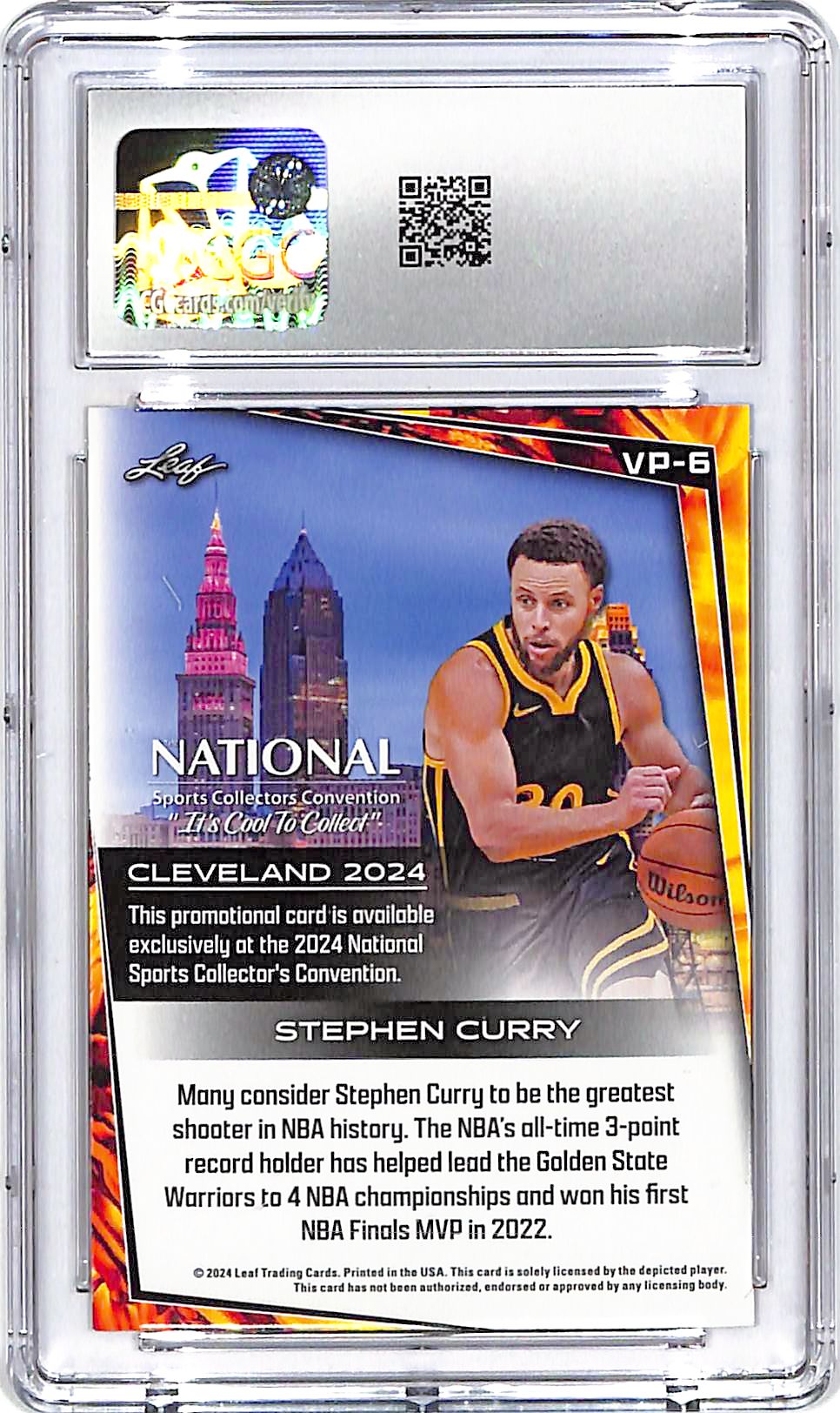2024 Leaf National VIP Stephen Curry CGC 10 Warriors