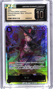 One Piece Japanese Premium Booster Best OP04 Sabo 083 CGC 10 Pristine