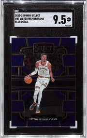 2023-24 Select Victor Wembanyama Rookie RC Blue Retail #87 SGC 9.5 Spurs