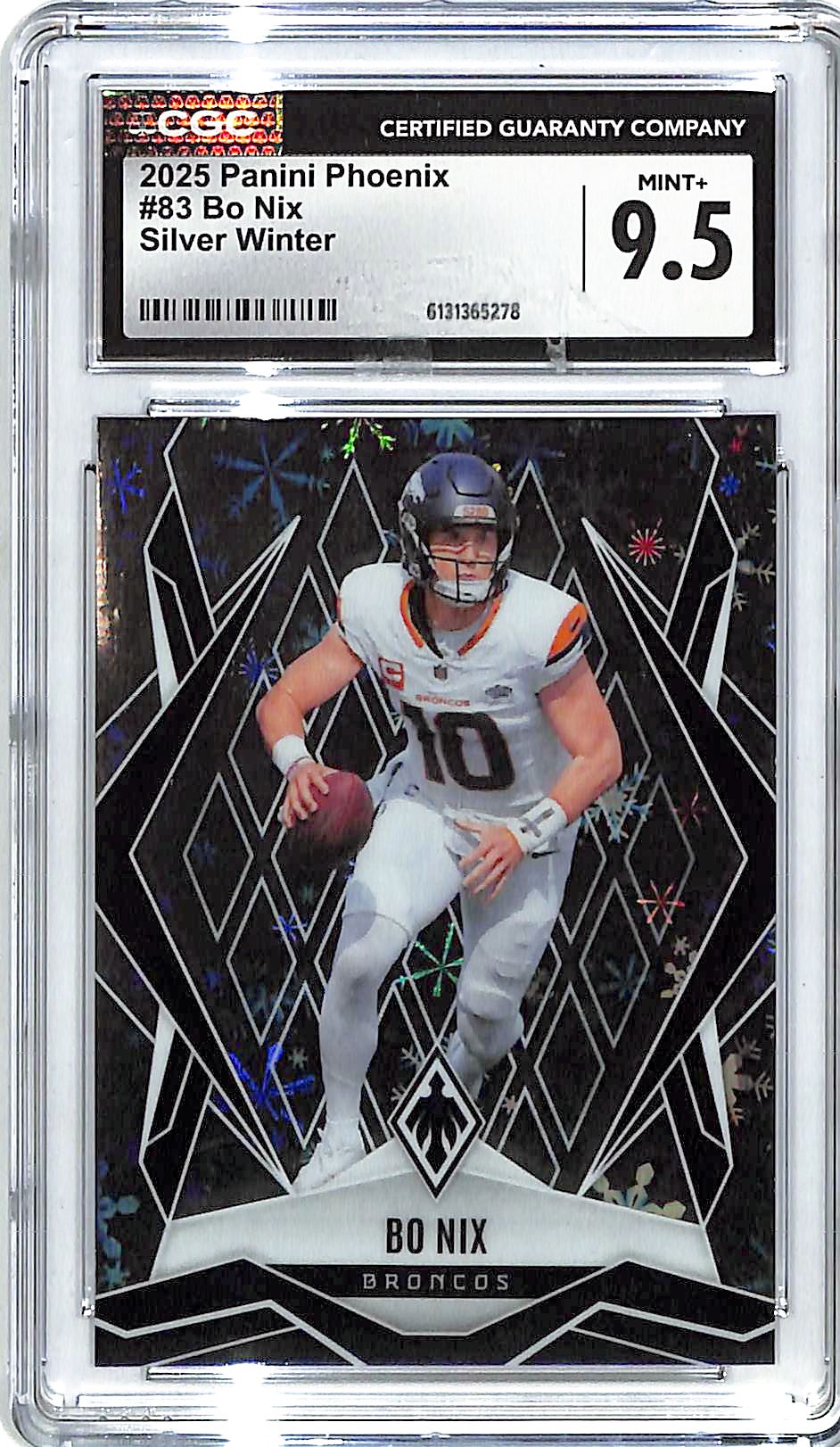 2025 Phoenix Bo Nix Silver Winter CGC 9.5 Broncos