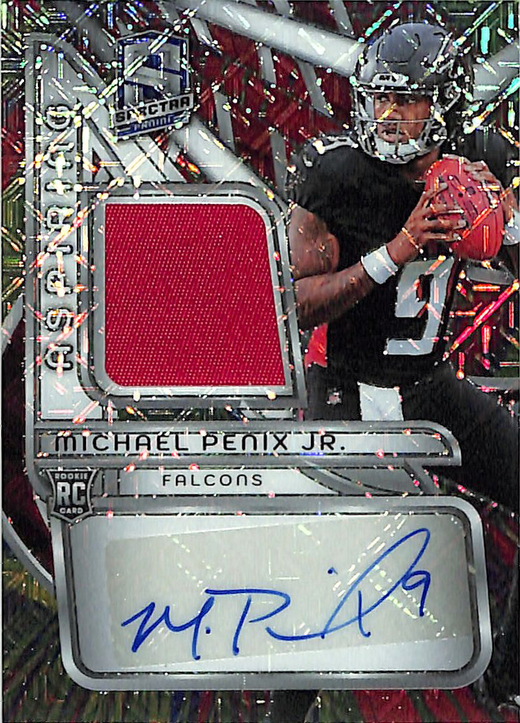 2024 Spectra Michael Penix Jr Auto Autograph Rookie RC Patch Jersey /10 RPA Falcons