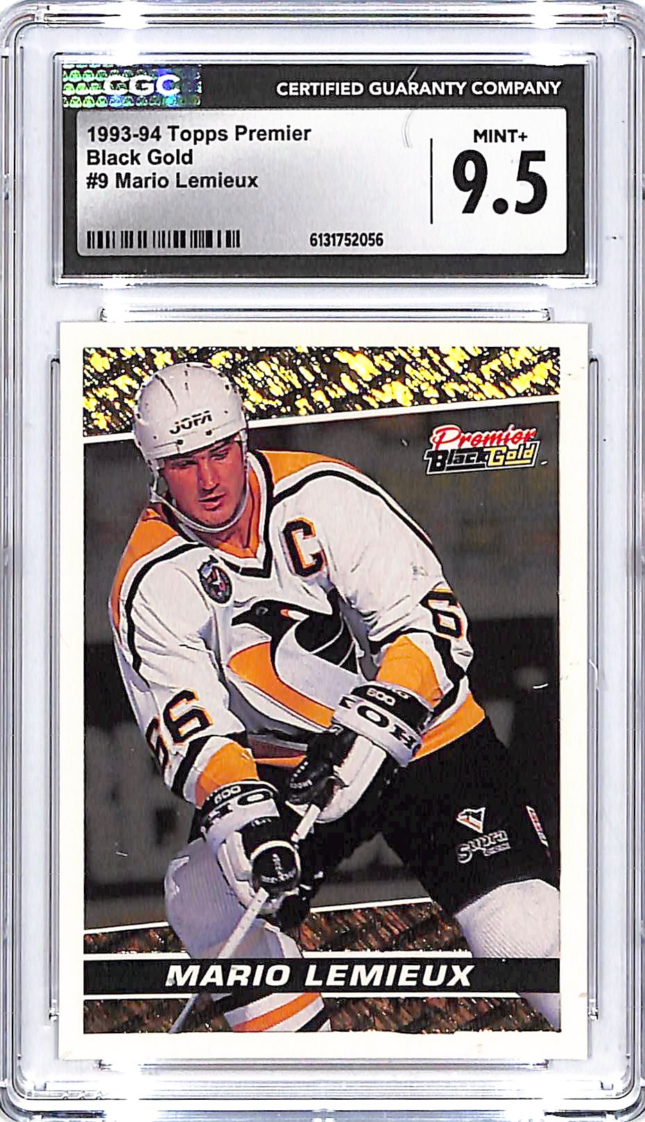 1993-94 Topps Premier Black Gold Mario Lemieux #9 CGC 9.5 Penguins