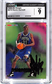 1995-96 Hoops Kevin Garnett Rookie RC #272 CGC 9 Timberwolves