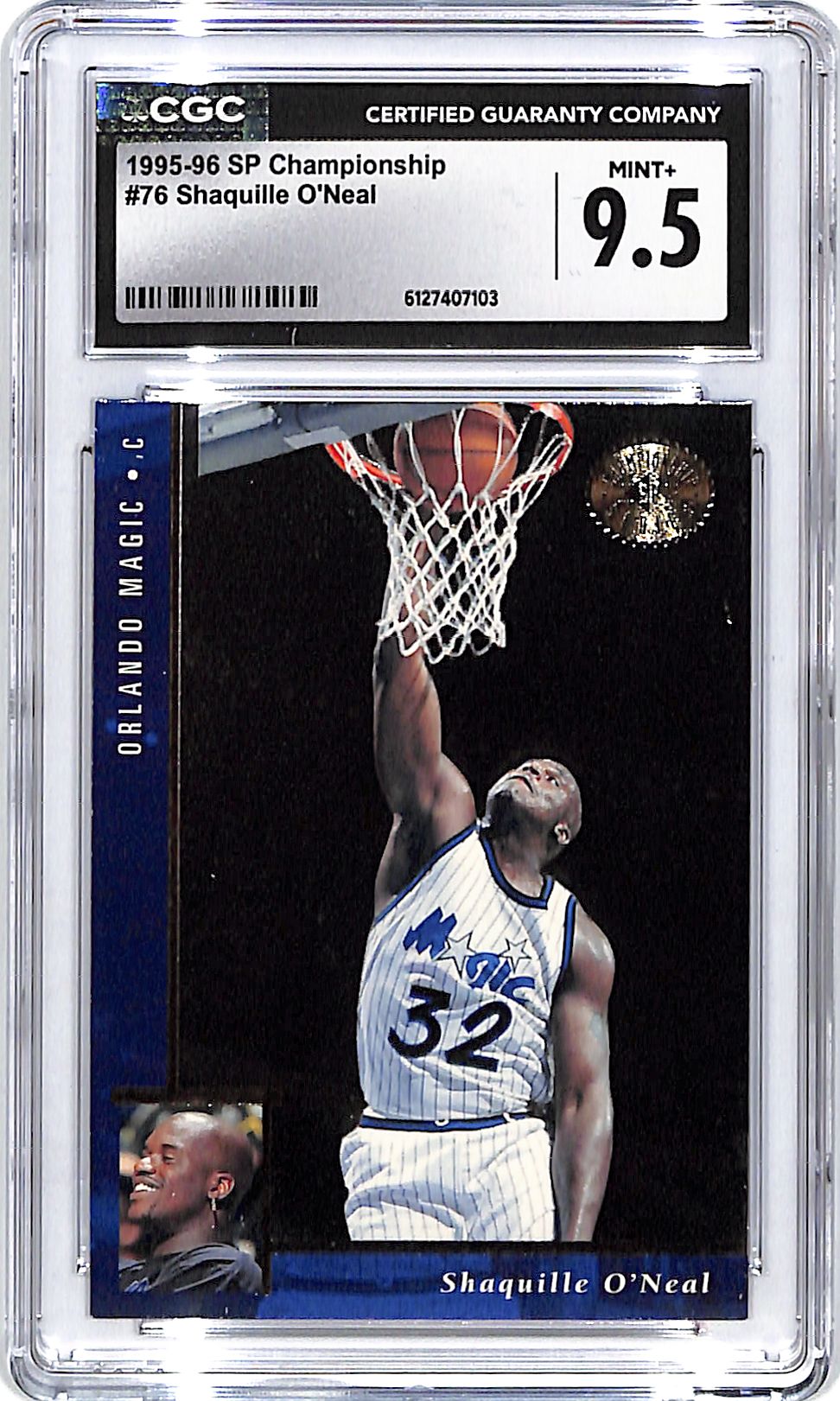 1995-96 SP Championship Shaquille O'Neal #76 CGC 9.5 Magic