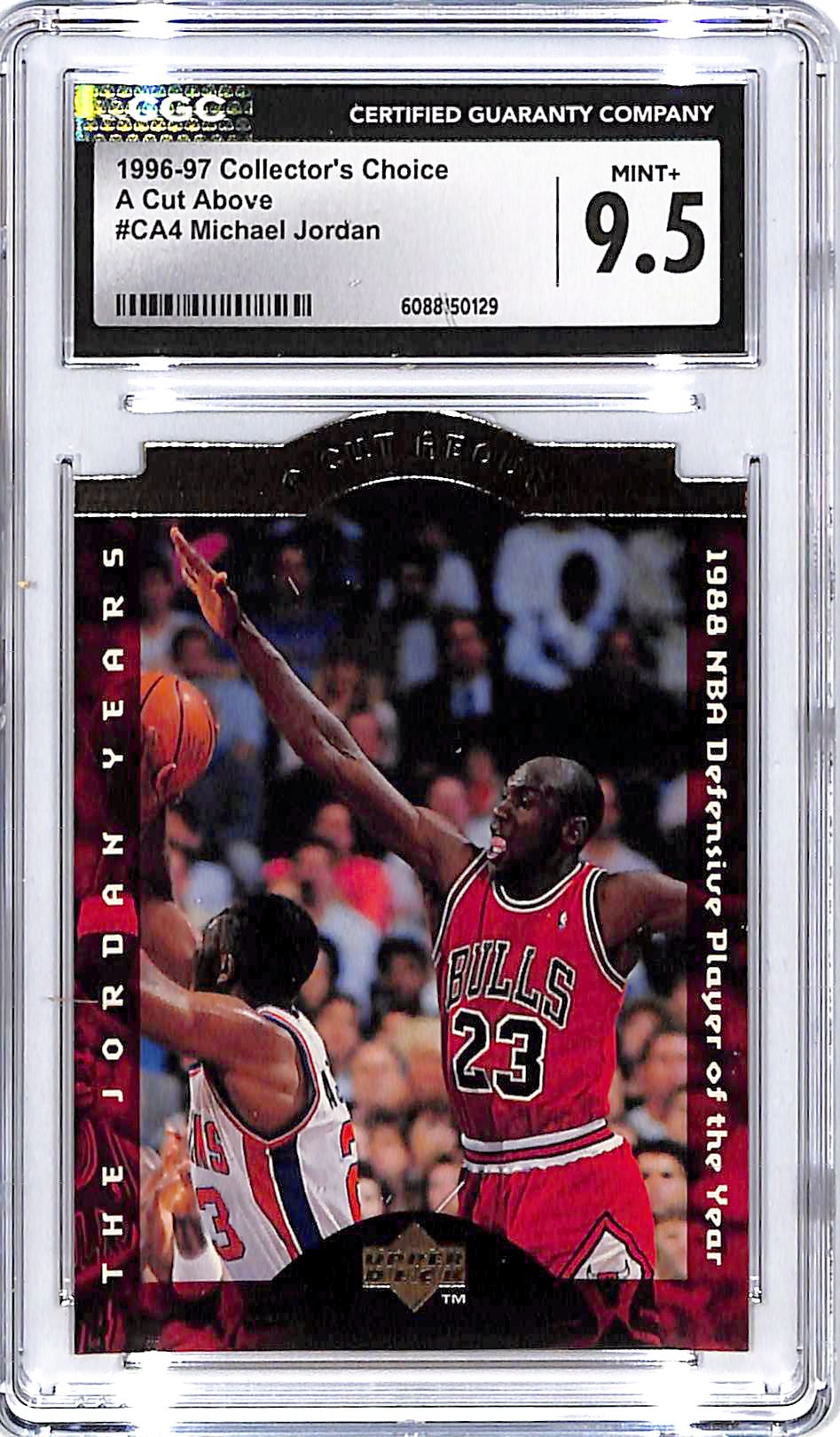 1996-97 Collector's Choice Michael Jordan A Cut Above CA4 CGC 9.5 Bulls