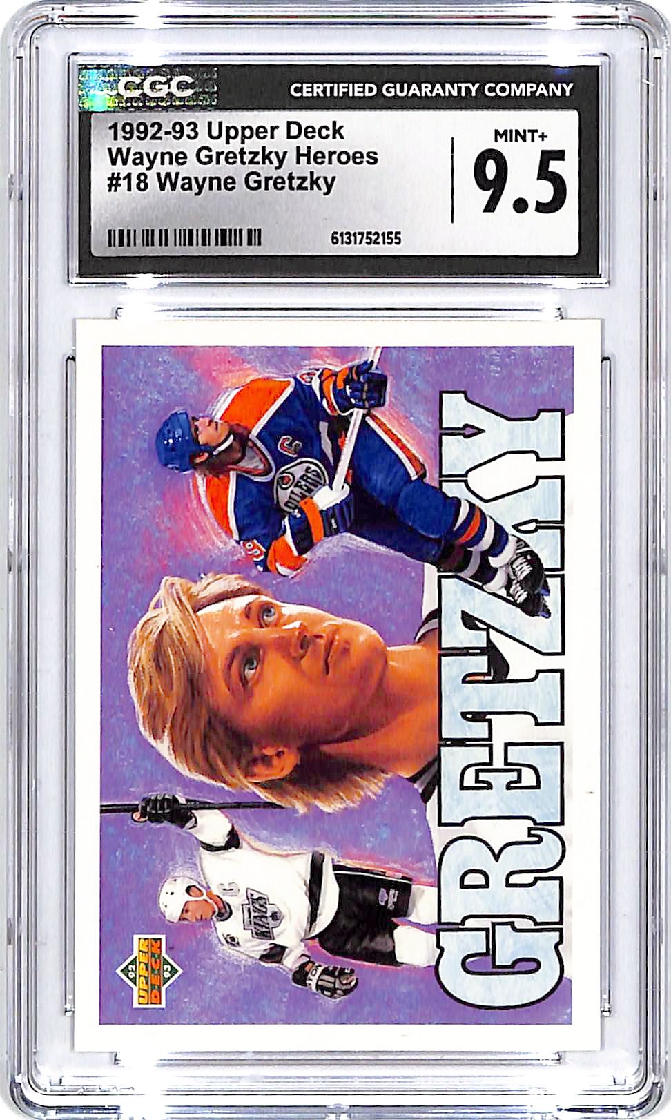 1992-93 Upper Deck Wayne Gretzky Heroes #18 CGC 9.5