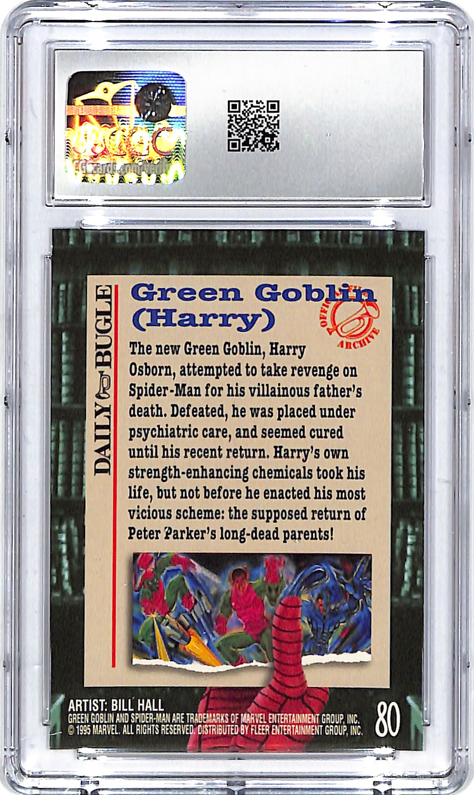 1995 Fleer Ultra Spider-Man Green Goblin #80 CGC 9.5