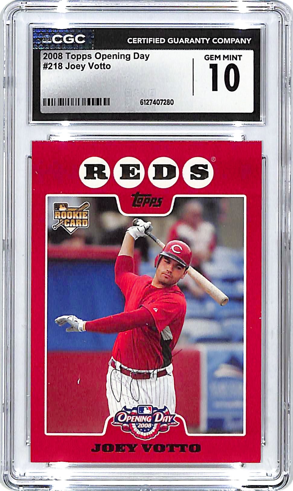 2008 Topps Opening Day Joey Votto Rookie RC #218 CGC 10 Reds