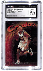 1997-98 Scottie Pippen Topps Finest w/Coating #199 CGC Mint Plus 9.5