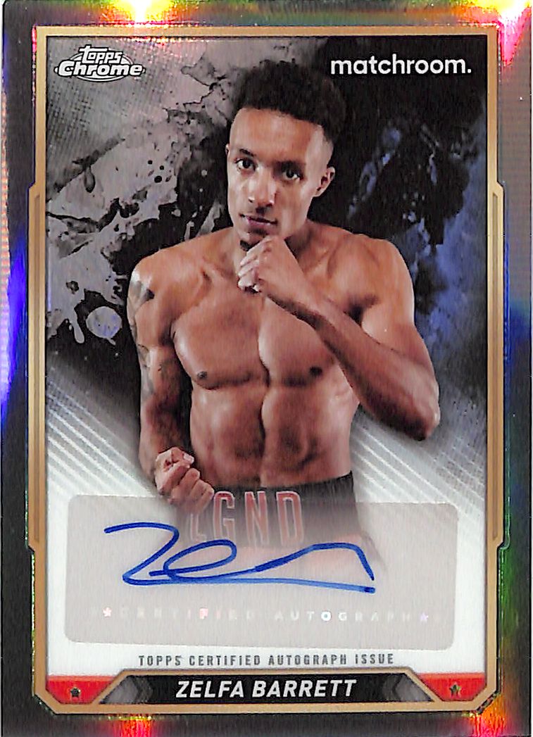 2024 Topps Chrome Boxing Zelfa Barrett Auto Autograph Refractor