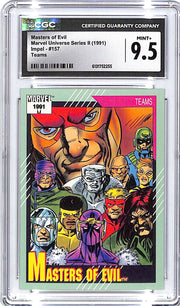 1991 Impel Marvel Universe Series Masters of Evil Teams #157 CGC 9.5
