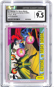 1991 Impel Marvel Universe Series Dr Strange vs Baron Mordo Arch Enemies CGC 9.5 #110