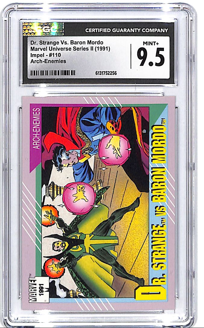 1991 Impel Marvel Universe Series Dr Strange vs Baron Mordo Arch Enemies CGC 9.5 #110