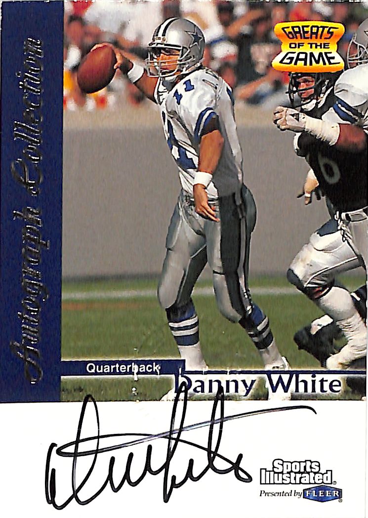 1999 Fleer Sports Illustrated Greats of the Game Danny White Auto Autograph Cowboys