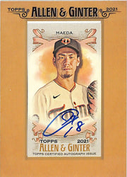 2021 Topps Allen and Ginter Kenta Maeda Auto Autograph Mini Framed Twins