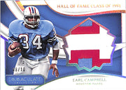 2024 Immaculate Collection Earl Campbell Jersey Patch Gold /10 Hall of Fame Oilers