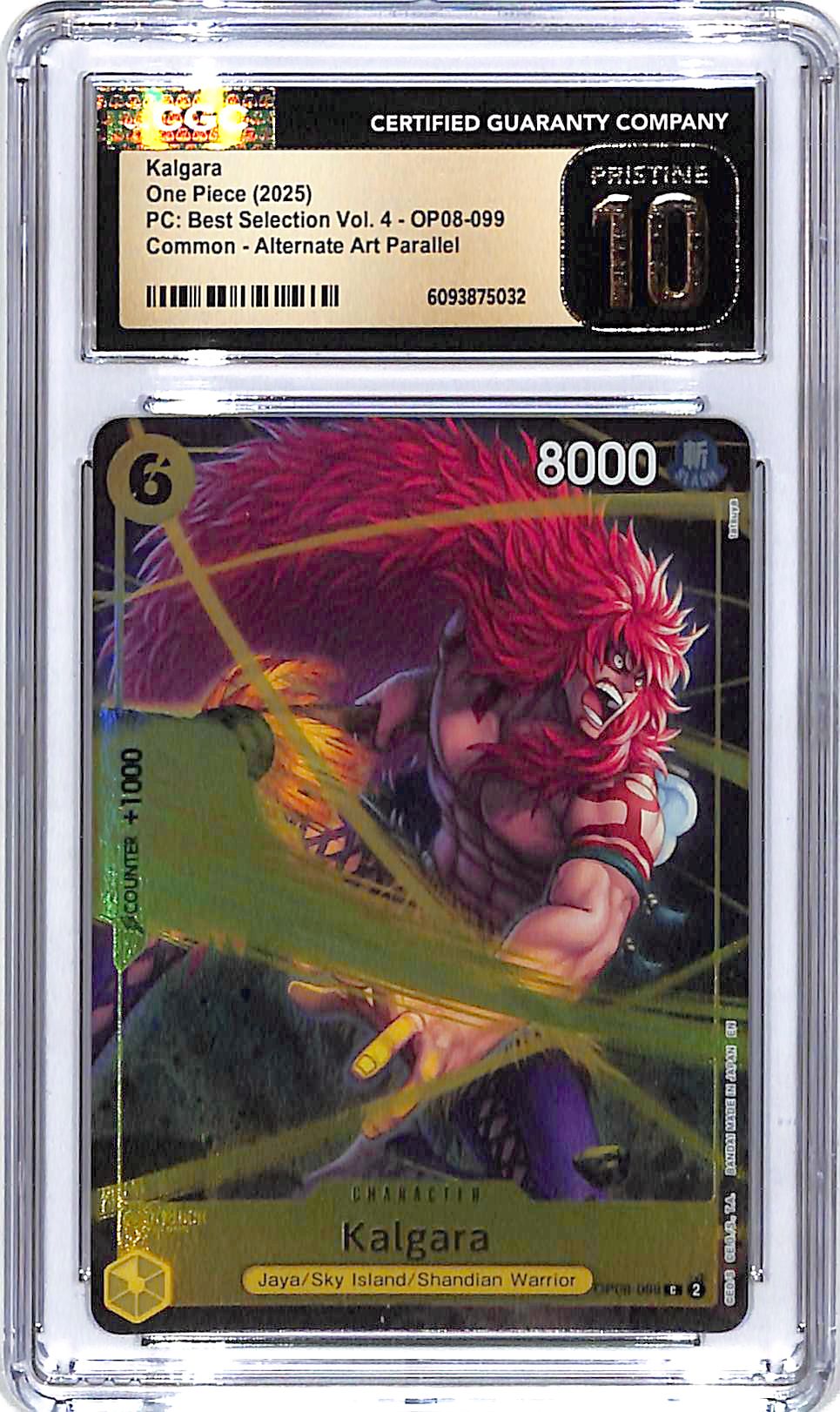 One Piece PC Best Collection Vol 4 OP08 Kalgara 099 Alternate Art CGC 10 Pristine