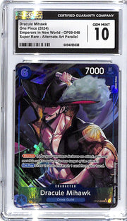 One Piece Emperors in New World OP09 Dracule Mihawk 048 Alternate Art CGC 10