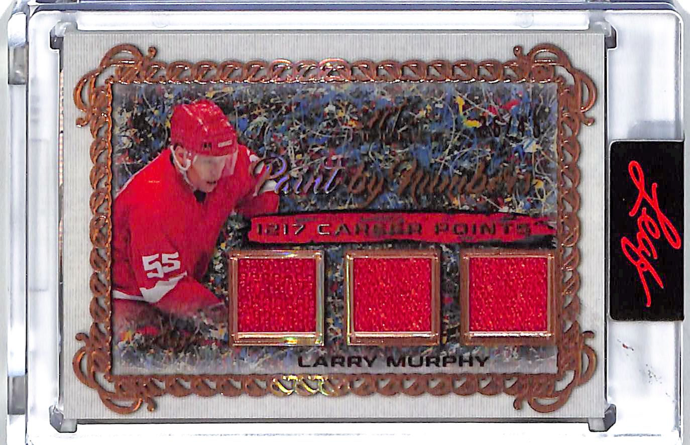 2022 Leaf Art of Hockey Larry Murphy Patch Jersey Points by Numbers /45 Red Wings