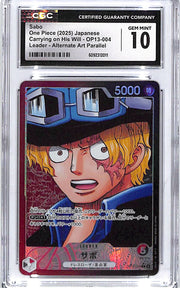 One Piece Japanese Carrying on His Will OP13 Sabo 004 Alternate Art CGC 10