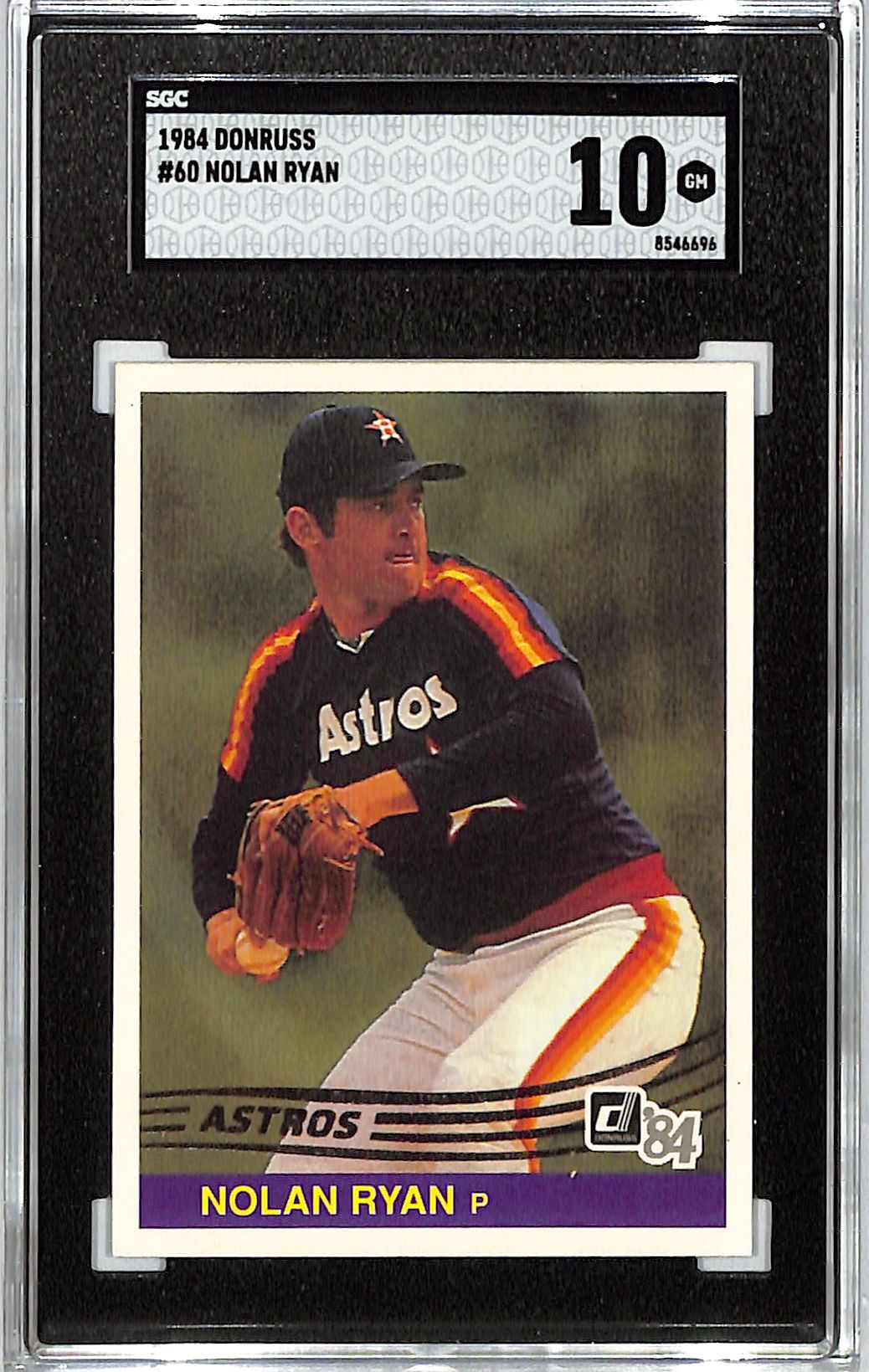 1984 Donruss Nolan Ryan #60 SGC 10 Astros
