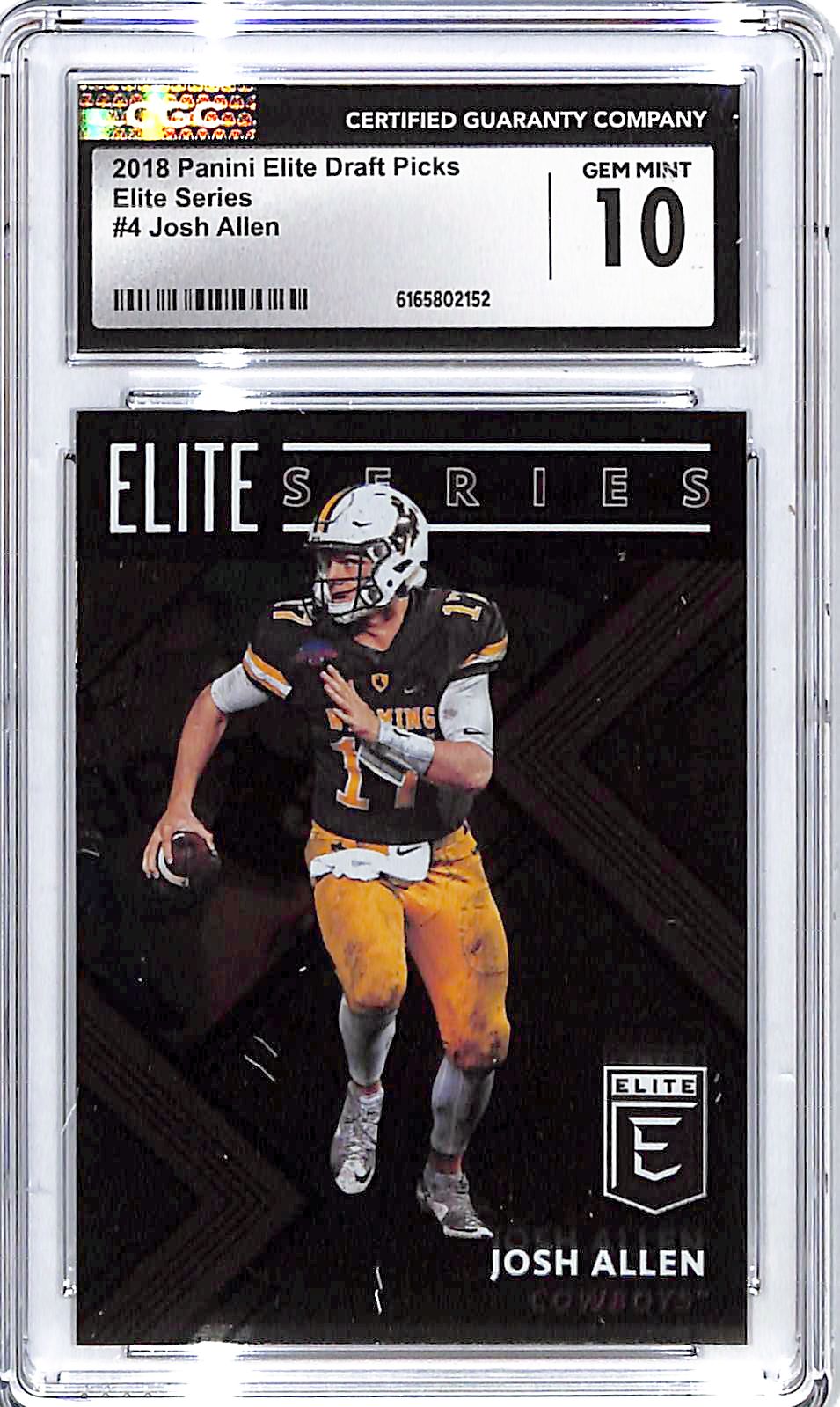 2018 Elite Draft Picks Josh Allen Elite Series Rookie RC CGC 10