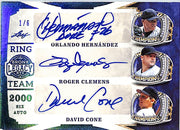 2024 Leaf Bronx Legacy Ring Team Hernandez Clemens Cone Rivera Nelson Stanton Auto Autograph