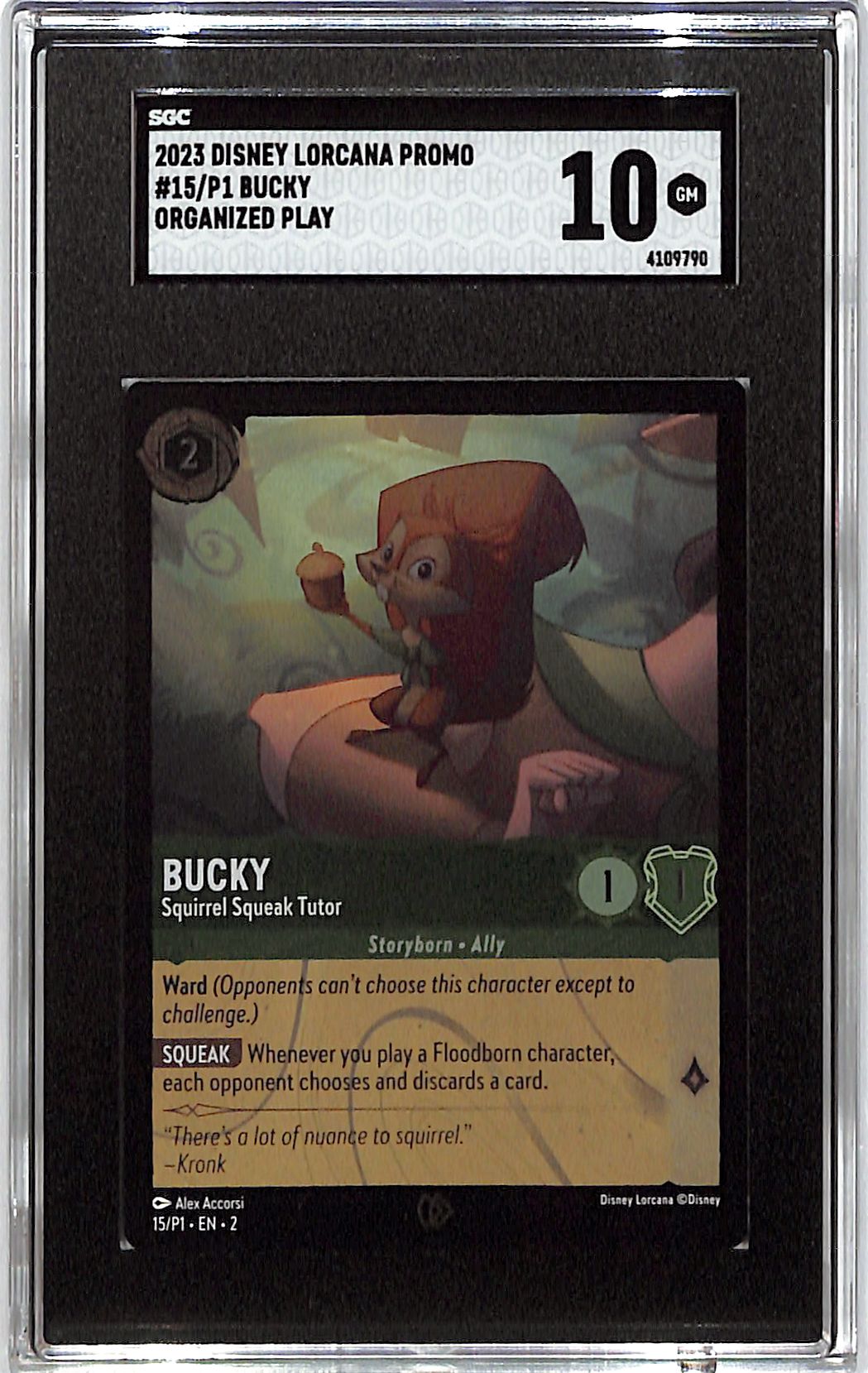 2023 Disney Lorcana Promo Bucky 15/P1 SGC 10