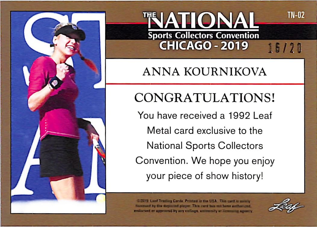 2019 Leaf The National Anna Kournikova Blue /20