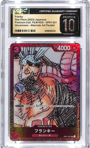 One Piece Japanese Premium Collection Film Red OP01 Franky 021 Alternate Art CGC 10 Pristine