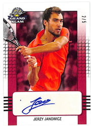 2018 Leaf Grand Slam Jerzy Janowicz Auto Autograph Red /5