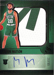 2025-25 Silhouette Anton Watson Auto Autograph Rookie RC Patch /99 Celtics