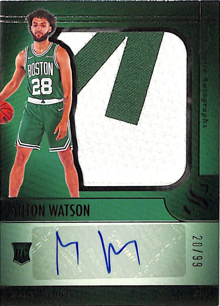 2025-25 Silhouette Anton Watson Auto Autograph Rookie RC Patch /99 Celtics