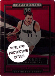 2021-22 Impeccable Luka Doncic Stainless Stars Red Mavericks