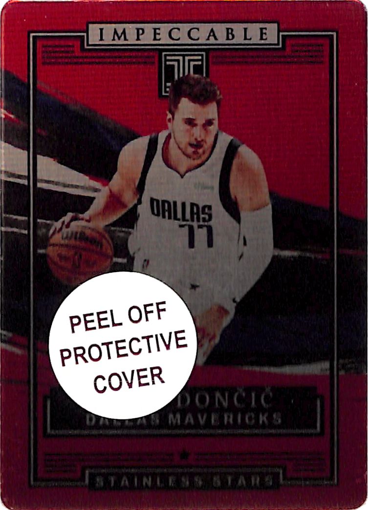 2021-22 Impeccable Luka Doncic Stainless Stars Red Mavericks