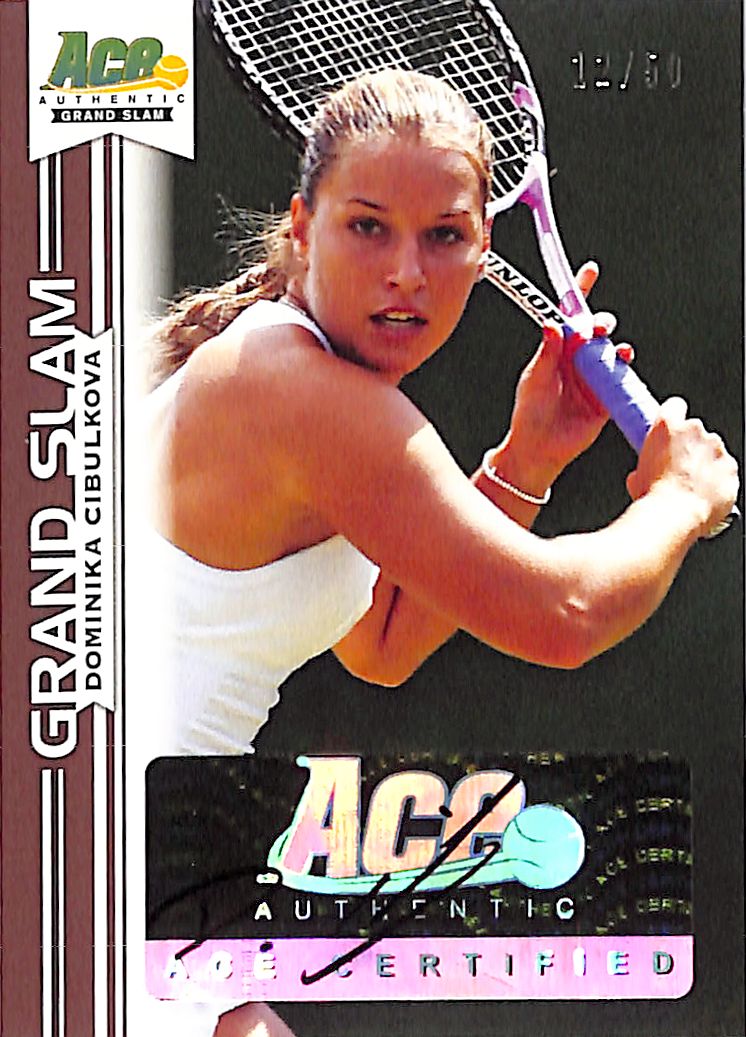 2013 Ace Authentic Grand Slam Dominika Cibulkova Auto Autograph /50