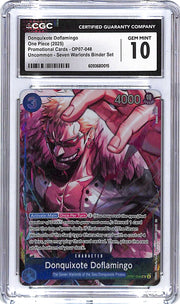 One Piece Promotional Cards Seven Warlords OP07 Donuixote Doflamingo CGC 10